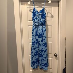 Blue Floral Maxi Dress